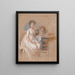 Progetto di ritratto di gruppo di Regine Sophie Tutein f. Wraatz con suo figlio Peter - Johan Frederik Clemens — quadro incorniciato alla parete