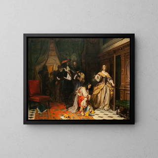 Johan Fredrik Hckert - Queen Christina of Sweden and Monaldeschi.webp
