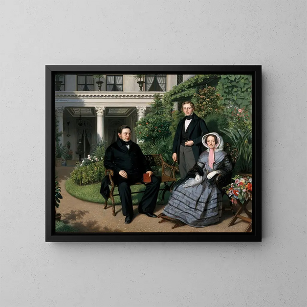 Portrait der Familie Metelerkamp - Johan Heinrich Neuman — gerahmtes Bild an der Wand