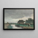Farmhouse with barn by a canal - Johan Hendrik Weissenbruch — framed artwork on a wall