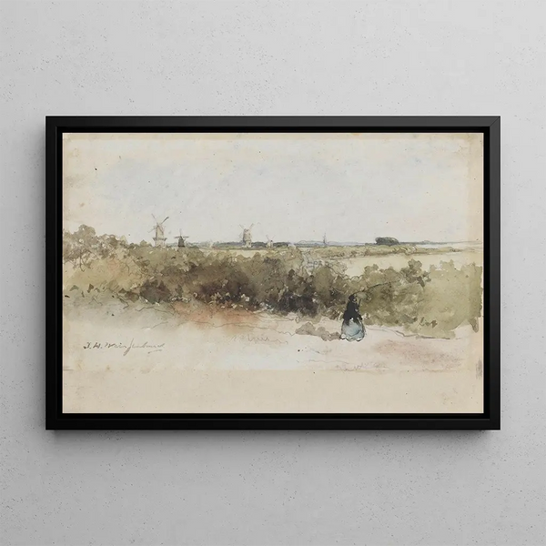 Johan Hendrik Weissenbruch - Landschap met windmolens.webp