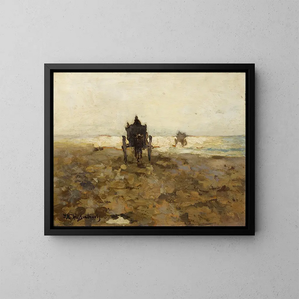 Chariot à coquilles - Johan Hendrik Weissenbruch — gerahmtes Bild an der Wand
