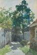 Cour ensoleillée - Johan Hendrik Weissenbruch — vista dell’opera