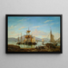 Schiffe in einem Hafen - Johan Jacob Bennetter — gerahmtes Bild an der Wand