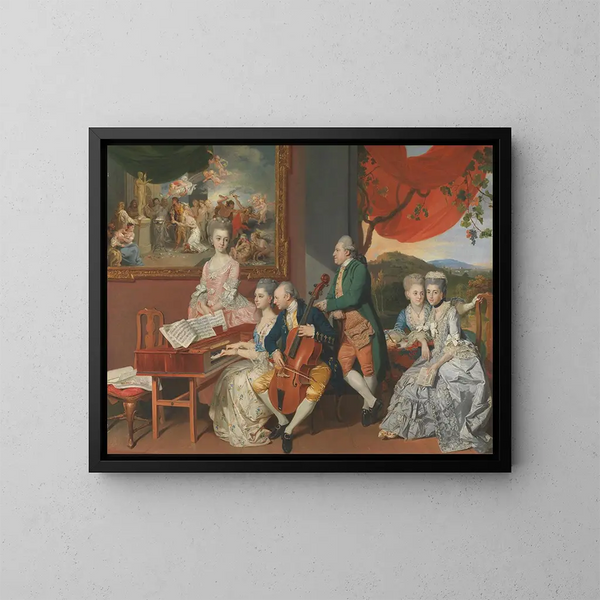 Das Familienbild Gore mit George, 3. Graf Cowper - Johan Joseph Zoffany — gerahmtes Bild an der Wand