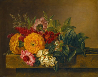 Johan Laurentz Jensen - Flowers In A Vase On A Marble Tabletop.webp