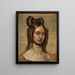 Portrait of a Lady - Johan Ludvig Lund — framed artwork on a wall