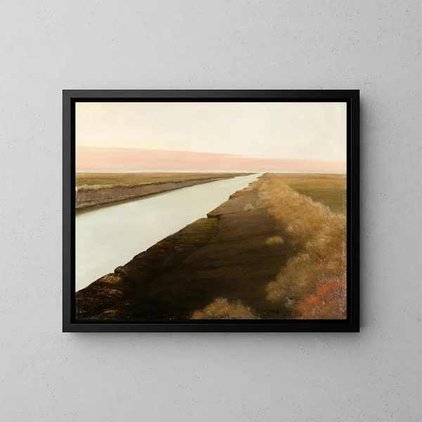 Ruisseau de Ribe - Johan Rohde — gerahmtes Bild an der Wand
