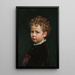 Junge mit lockigem Haar - Johan Vilhelm Gertner — gerahmtes Bild an der Wand