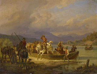 Johann Adam Klein - Riders Disembarking a Ship.webp