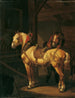Zwei Zugpferde im Stall - Johann Baptist Dallinger von Dalling — Ansicht des Kunstwerks