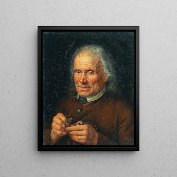 Johann Baptist Hchle - Alter Bauer sein Pfeifchen stopfend.webp