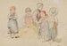 Fünf Bauernkinder aus dem Schwarzwald - Johann Baptist Kirner — Ansicht des Kunstwerks