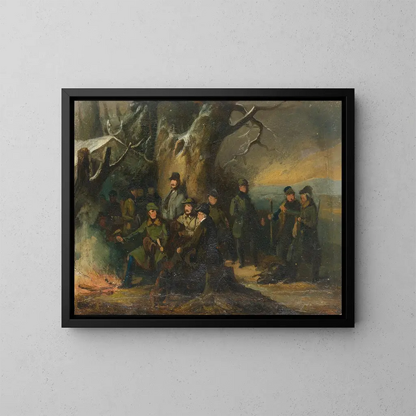 Jagd großherzoglich - Johann Baptist Kirner — gerahmtes Bild an der Wand