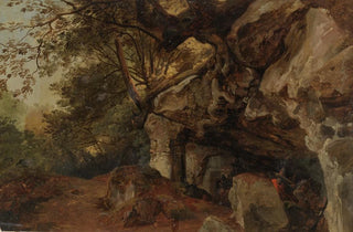 Johann Baptist Kirner - In einem Hinterhalt lauernde Ruber mit vor die Gesichter gebundenen Tchern.webp