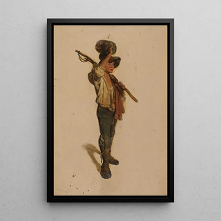 Johann Baptist Kirner - Italienischer Hirtenjunge einen Krbis auf dem Kopf haltend.webp