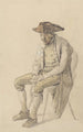 Vieux paysan assis avec tricorne - Johann Baptist Kirner — vista dell’opera
