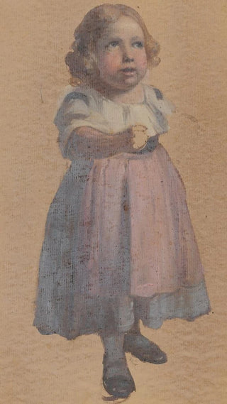 Johann Baptist Kirner - Stehendes kleines Mdchen den rechten Arm vorgestreckt unvollendet.webp