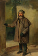 Mann mit Bart in Winterkleidung, linker Arm erhoben - Johann Baptist Kirner — Ansicht des Kunstwerks