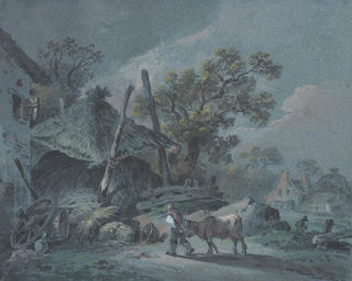 Johann Christian Brand - Bauernhof mit Heuschober.webp