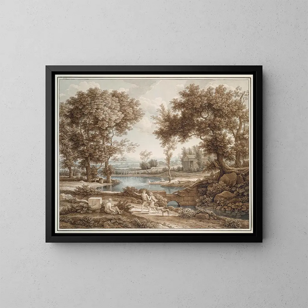Landschaft des heroischen - Johann Christian Reinhart — gerahmtes Bild an der Wand