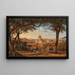 Roma, vista della basilica di San Pietro - Johann Christoph Gubig — quadro incorniciato alla parete