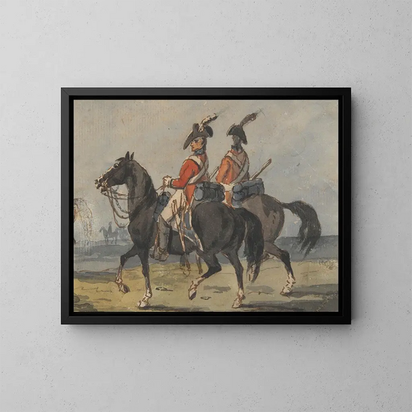 Due membri della Guardia reale a cavallo - Johann Conrad Gessner — quadro incorniciato alla parete