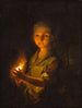 Girl with a lit torch - Johann Conrad Seekatz — artwork view
