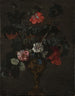 Blumen in einer geschnitzten Vase - Johann Daniel Preissler — Ansicht des Kunstwerks