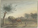 Hof Rebstock inmitten der weiten Wiesen entlang der Mayener Straße bei Frankfurt am Main - Johann Friedrich Morgenstern — Ansicht des Kunstwerks