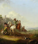 Jagd auf den Hasen mit dem Falkner - Johann Georg Pforr — Ansicht des Kunstwerks