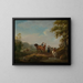 Pferde am Wassertränke - Johann Georg Pforr — gerahmtes Bild an der Wand