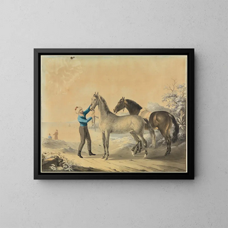 Johann Georg Pforr - Trke mit zwei Pferden am Meer.webp