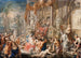 Szene mit Brunnen vor einem Palast - Johann Georg Platzer — Ansicht des Kunstwerks