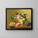 Natura morta con un cesto di frutta e un piatto di pere - Johann Georg Seitz — quadro incorniciato alla parete
