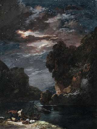 Johann Georg Wagner - Strmische Mondnacht im Gebirge.webp