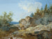 Landschaftsbild mit Wald im Gebirge, einer Herde und einem Wasserlauf - Johann Georg Wagner — Ansicht des Kunstwerks