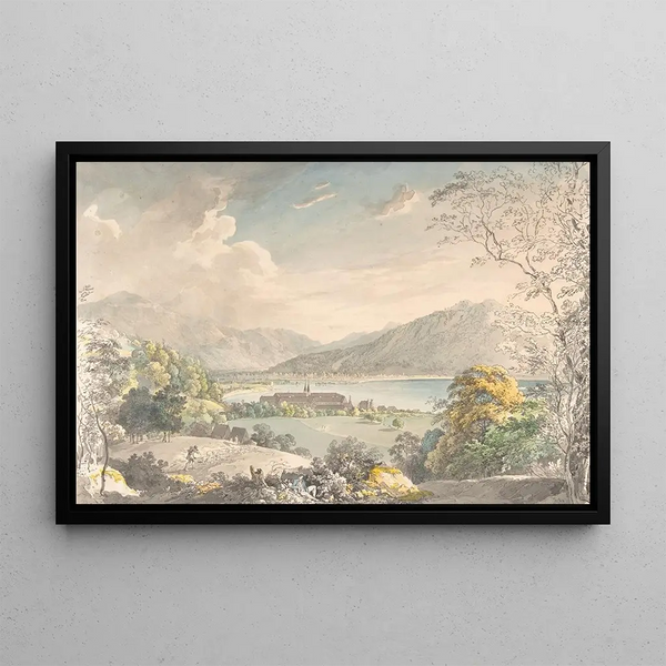 Johann Georg von Dillis - View of the Monastery in Tegernsee seen from the northeast.webp