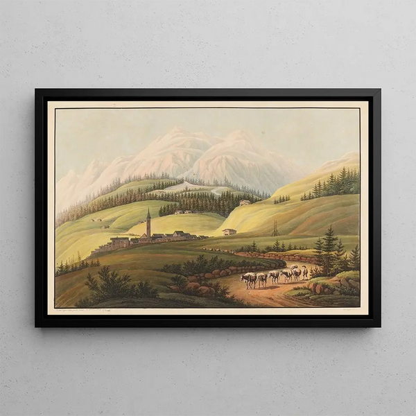 Johann Gottfried Jentzsch - Airolo situ sur la grande route au pied du mont St Gotthardt Canton dUri en Suisse.webp
