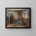 Scegliere nuovi scialli a casa - Johann Hamza — quadro incorniciato alla parete