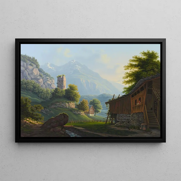 Johann Heinrich Bleuler the Younger - Die Burg Resti im Meirigerthal.webp
