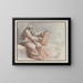 eines sitzenden Propheten auf einem Felsen - Johann Heinrich Lips — gerahmtes Bild an der Wand