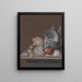 Stillleben mit Muscheln - Johann Jacob Dietzsch — gerahmtes Bild an der Wand