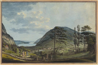 Johann Jakob Aschmann - Aussicht auf das Ehemalige Goldau u diese Gegenden im Canton Schweiz vor der Verschttung.webp