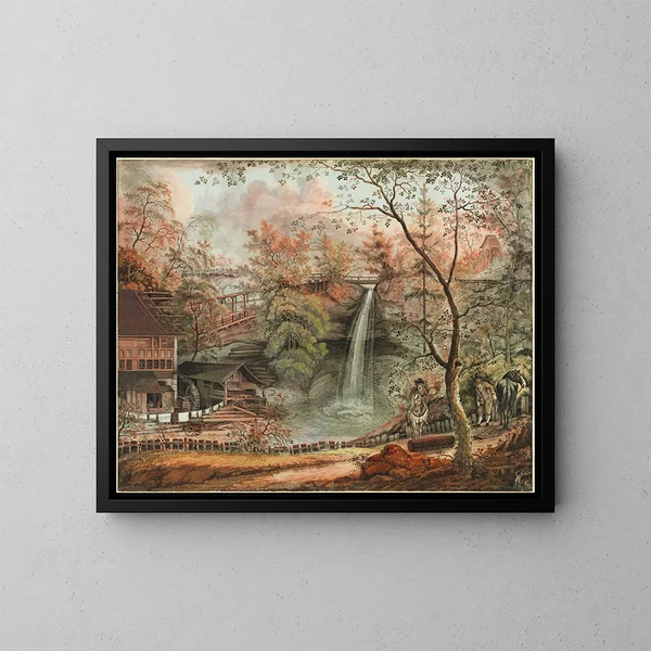 Der Weislinger Mühle - Johann Jakob Aschmann — gerahmtes Bild an der Wand