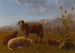 Sheep near Bipp Castle - Johann Jakob Biedermann — artwork view