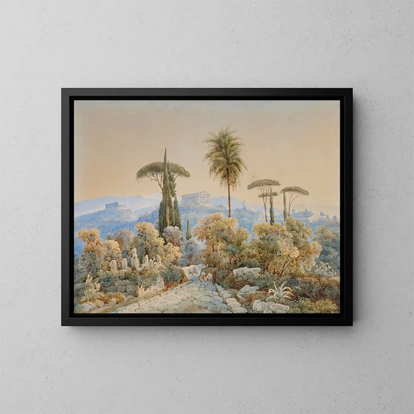Vista del Foro Romano - Johann Jakob Wolfensberger — quadro incorniciato alla parete
