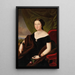 Portrait d'une dame avec une rose - Johann Joseph Reiner — quadro incorniciato alla parete