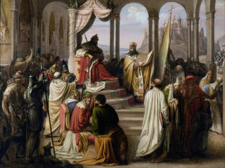 Johann Leberecht Eggink - Prince Vladimir Chooses A Religion In 988A Religious Dispute In The Russian Court.webp