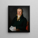 Portrait eines Gentlemans mit gelbem Weste - Johann Lederer — gerahmtes Bild an der Wand